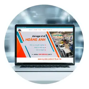 Dự án website gara ô tô Hoàng Anh