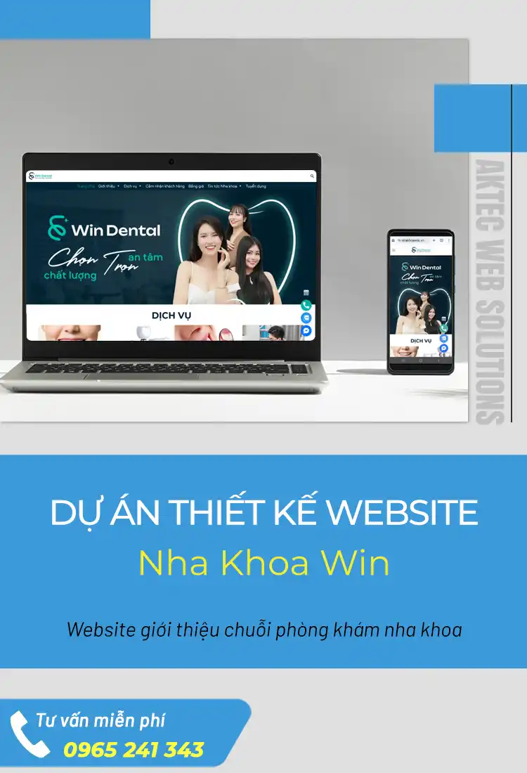 Dự án thiết kế website Nha Khoa Win