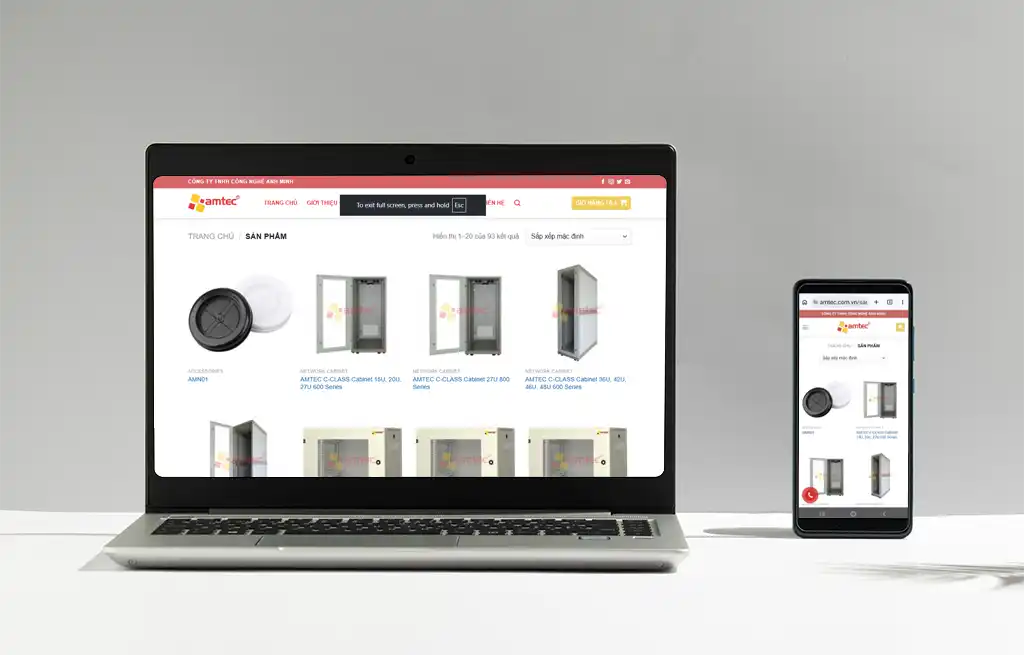 Các chức năng chính của website