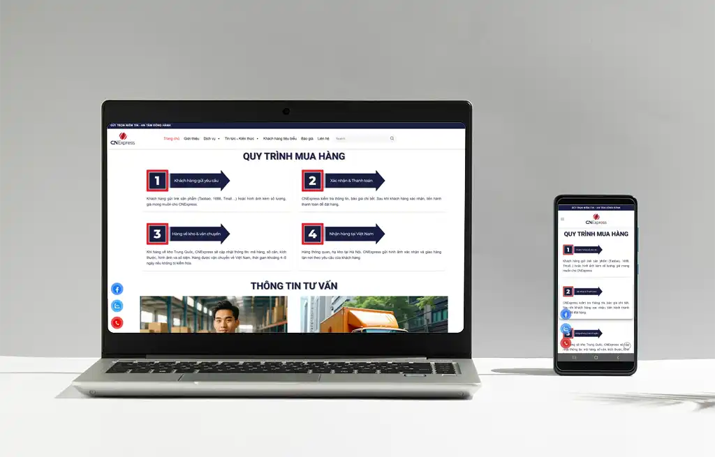 Các chức năng chính của website