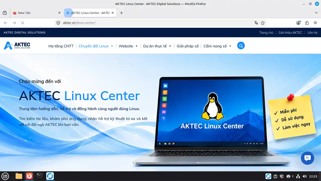 Trang hỗ trợ người dùng Linux của AKTEC