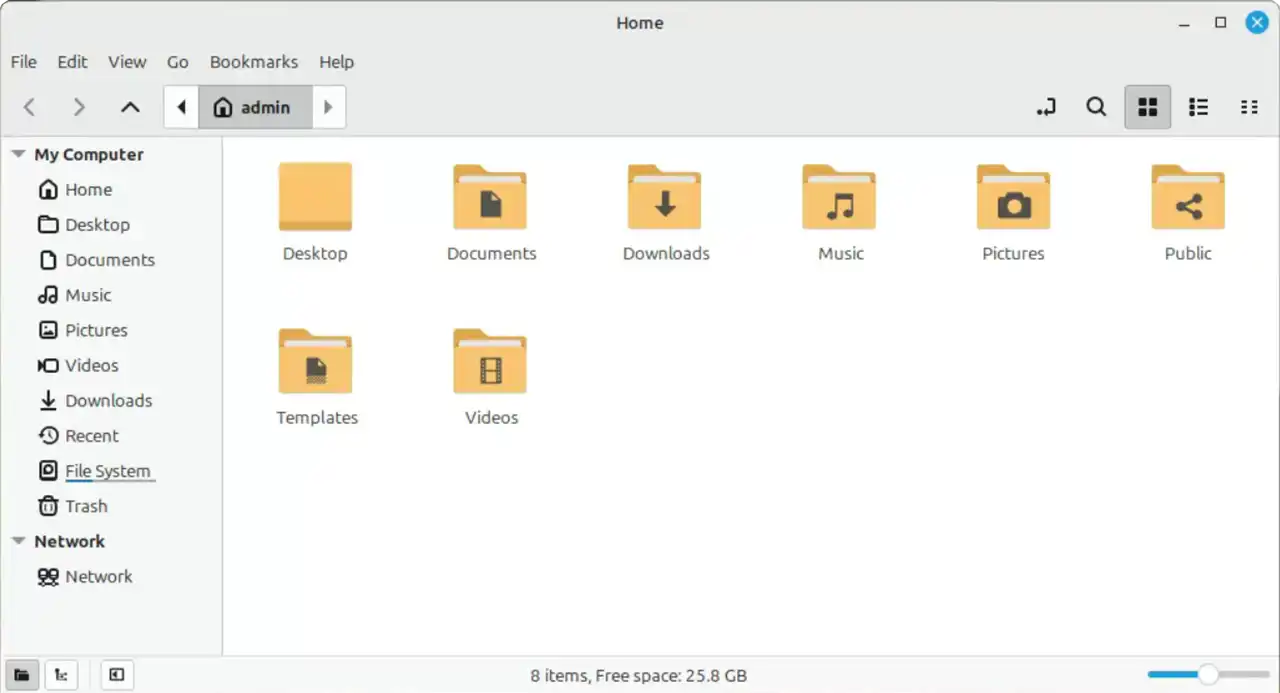 Trình quản lý tệp trên Linux Mint