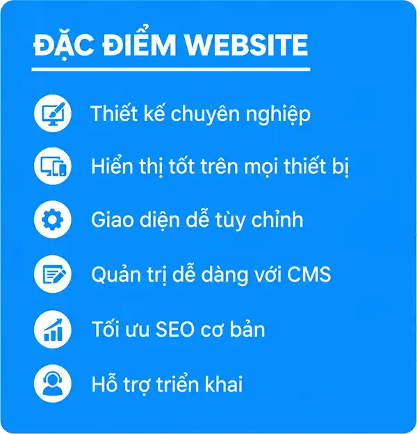 Đặc điểm website AKTEC
