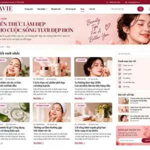 Trang bài viết Mẫu Website Bán Hàng Mỹ Phẩm