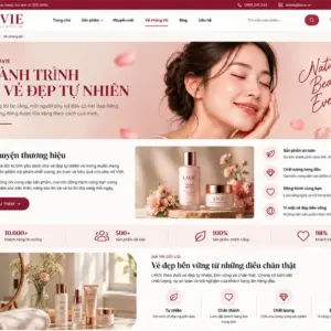 Trang giới thiệu Mẫu Website Bán Hàng Mỹ Phẩm