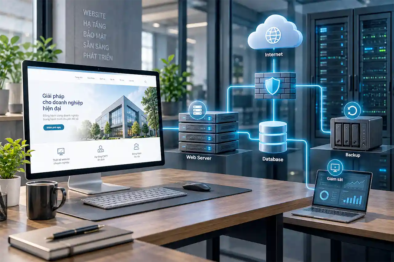 Hệ thống website và hạ tầng công nghệ thông tin phía sau