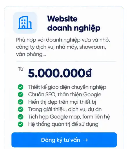 Báo giá thiết kế website doanh nghiệp