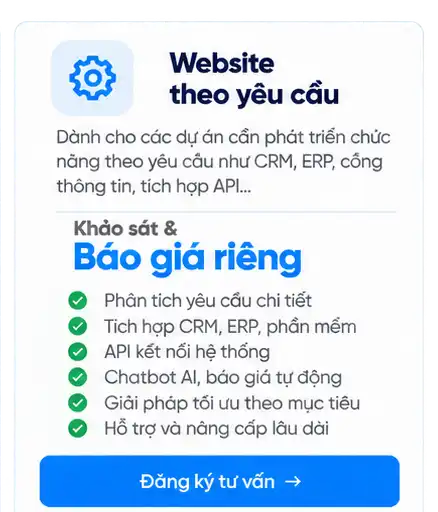 Báo giá thiết kế Website theo yêu cầu